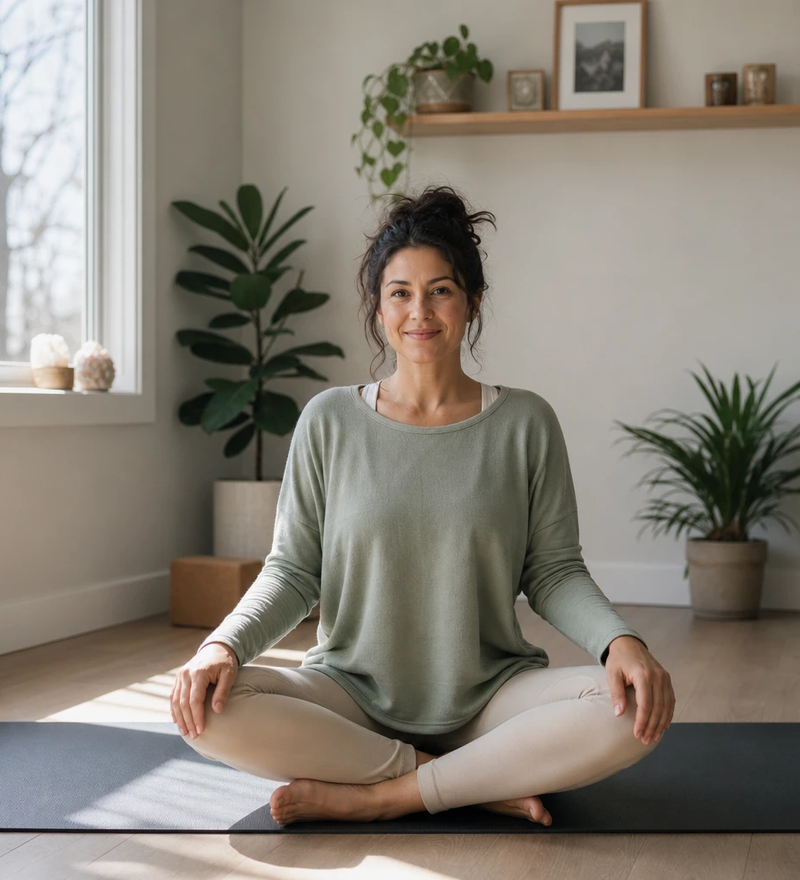 yoga teacher at home